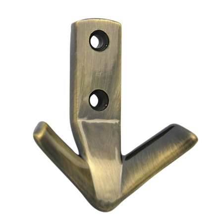 Cuier mobila cu 2 agatatoare, aluminiu, maro grafiat, pentru baie, dormitor, hol, prindere pe mobila / perete, 495.46.39