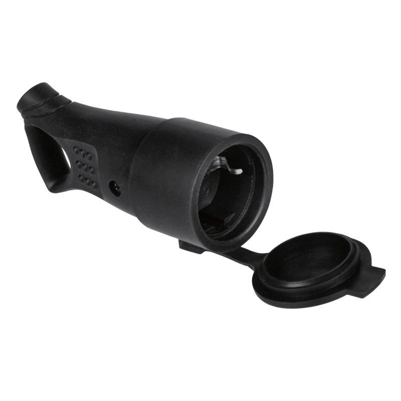 Cupla cauciuc cu capac Hoff Line, IP44, negru, 16 A, 250 V