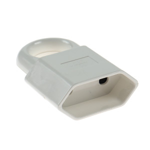 Cupla plata cu inel Hoff Line, policarbonat, IP20, alb, 10 A, 250 V