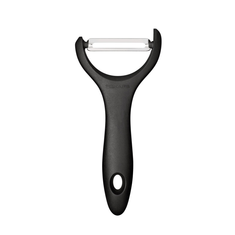 Curatitor legume, Fiskars Essential, cu lama inox, maner plastic