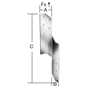 Ancora de pana caprior, 33 x 33 x 250 mm, 103951