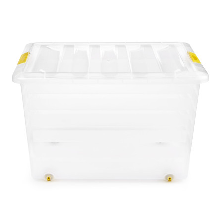 Cutie adanca depozitare cu roti si capac, Alisan, plastic, 44 L, 50 x 40 x 32 cm