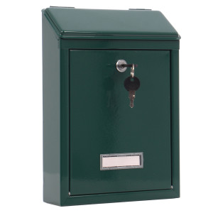 Cutie postala pentru interior / exterior Burg Wachter Favor, tabla de otel, verde, 21 x 30 x 6 cm