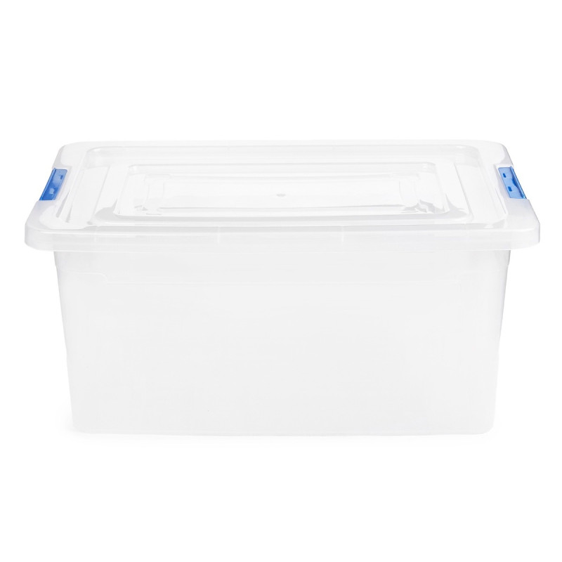 Cutie universala Alisan, plastic, dreptunghiulara, transparenta, manere diverse culori, 5 L