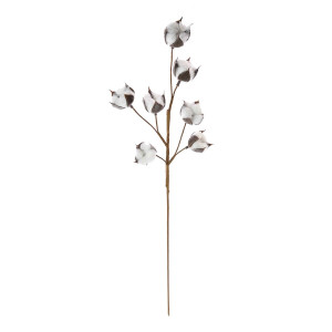 Decoratiune Craciun, tip crenguta, alb + maro, 75 cm, 31192021