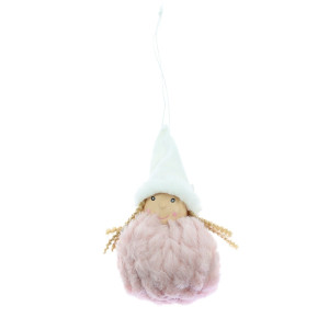 Decoratiune Craciun, tip ingeras, roz, 6 x 13 cm, ANGEL SYWWTSB-5623234