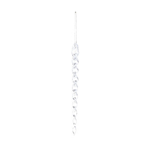 Decoratiune Craciun, tip turture, transparent, 20 cm, SD24-20-03, set 12 bucati