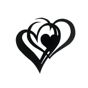 Decoratiune de perete, X5043, metal, negru, 50 x 43 cm