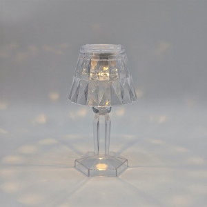 Decoratiune veioza Hoff Clear 2, LED cu lumina calda, H 11.5 cm, alimentare baterii