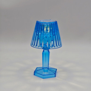 Decoratiune veioza Hoff, LED cu lumina calda, H 11.5 cm, albastra, alimentare baterii