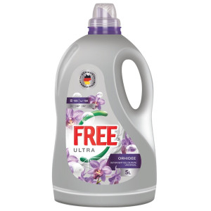 Detergent de rufe, lichid, Ultra Free, orhidee, 5 L, 125 de spalari