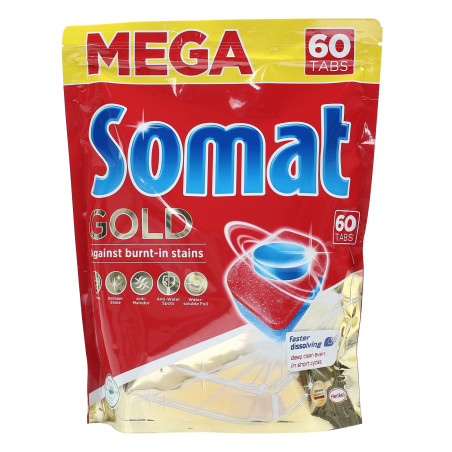 Detergent tablete pentru masina de spalat vase Somat Gold, 60 tablete