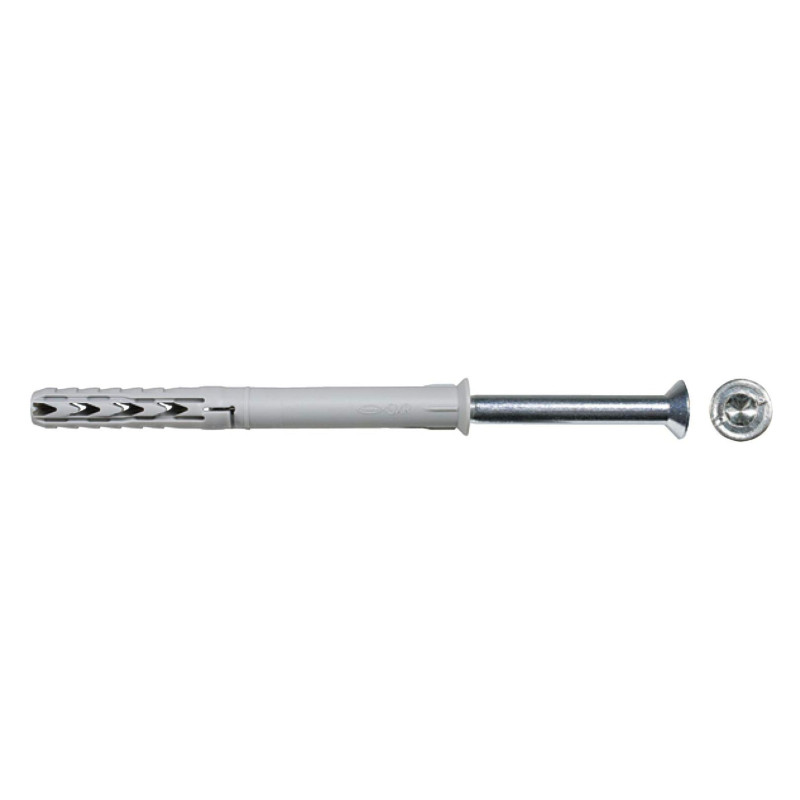 Diblu pentru materiale constructii, din nylon, 10 x 80 mm, Fischer SXR, cu surub de siguranta, Torx T40