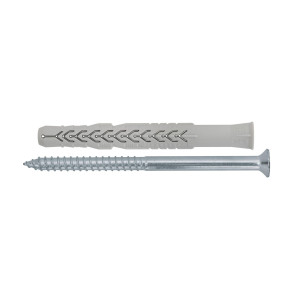 Diblu universal din nylon, Friulsider X3, 10 x 100 mm + surub, otel, zincat alb, amprenta Torx, 7 x 108 mm