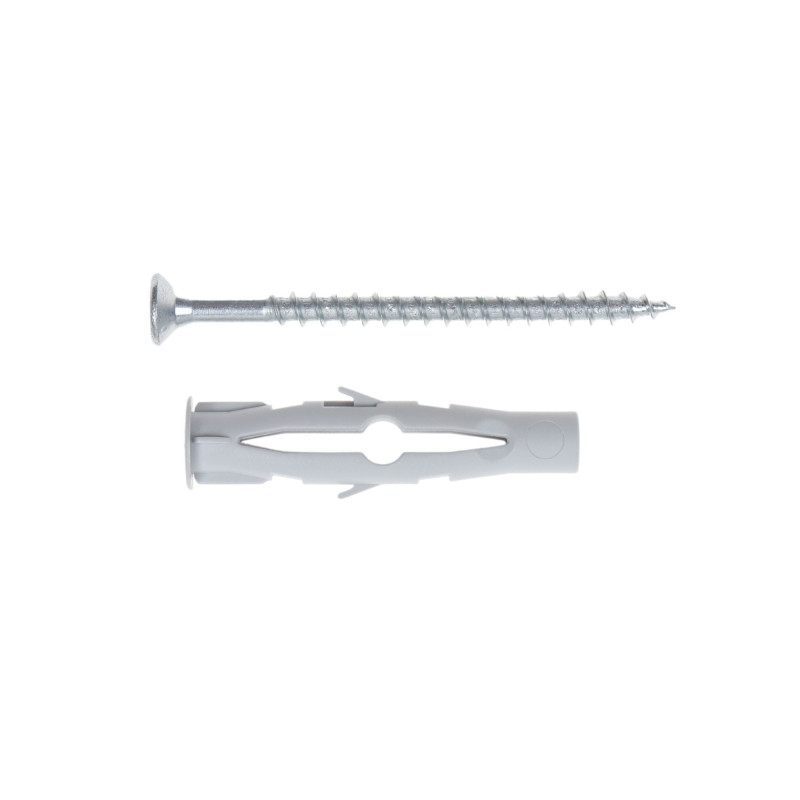 Diblu universal din plastic, cu surub cu cap inecat, Friulsider FXVT, 10 x 60 mm