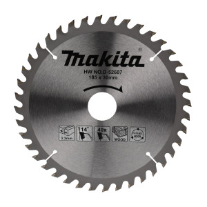 Disc circular, pentru lemn, Makita D-52607, 185 x 30 mm