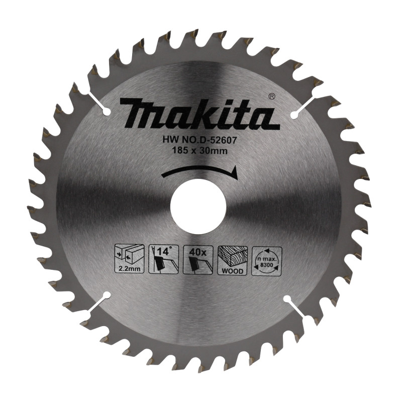 Disc circular, pentru lemn, Makita D-52607, 185 x 30 mm