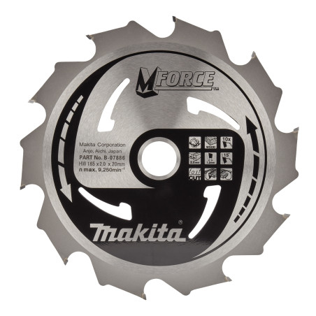 Disc circular, pentru lemn, Makita M-force, B-07886, 165 x 20 mm