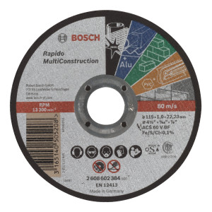 Disc debitare, Bosch Rapido Multi Construction, 115 x 22.23 x 1 mm