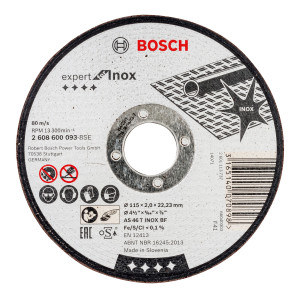 Disc debitare inox, Bosch Expert for Inox, 115 x 22.23 x 2 mm