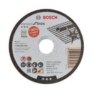 Disc debitare inox, Bosch Standard for Inox, 115 x 22.23 x 1 mm