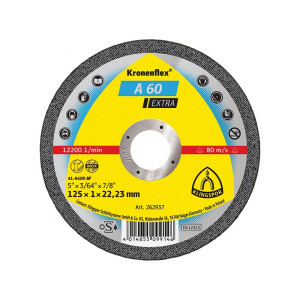 Disc debitare inox si metal, Klingspor A 60 Extra, 125 x 22.23 x 1 mm