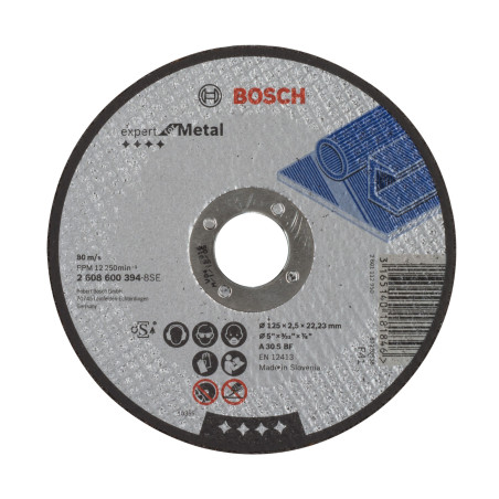 Disc debitare metale, Bosch Expert for Metal, 125 x 22.23 x 2.5 mm