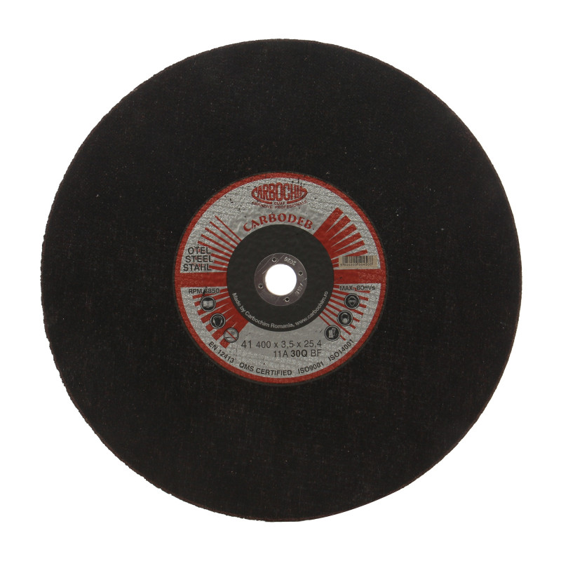 Disc debitare otel, Carbochim 11A30Q4B45F, 400 x 25.4 x 3.5 mm