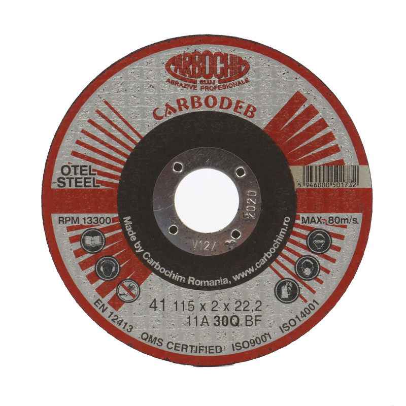 Disc debitare otel, Carbochim 11A30Q4B471TRS, 115 x 22.2 x 2 mm