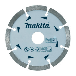 Disc diamantat, cu segmente, pentru debitare beton / marmura, Makita D-52766, 125 x 22.23 x 1.8 mm