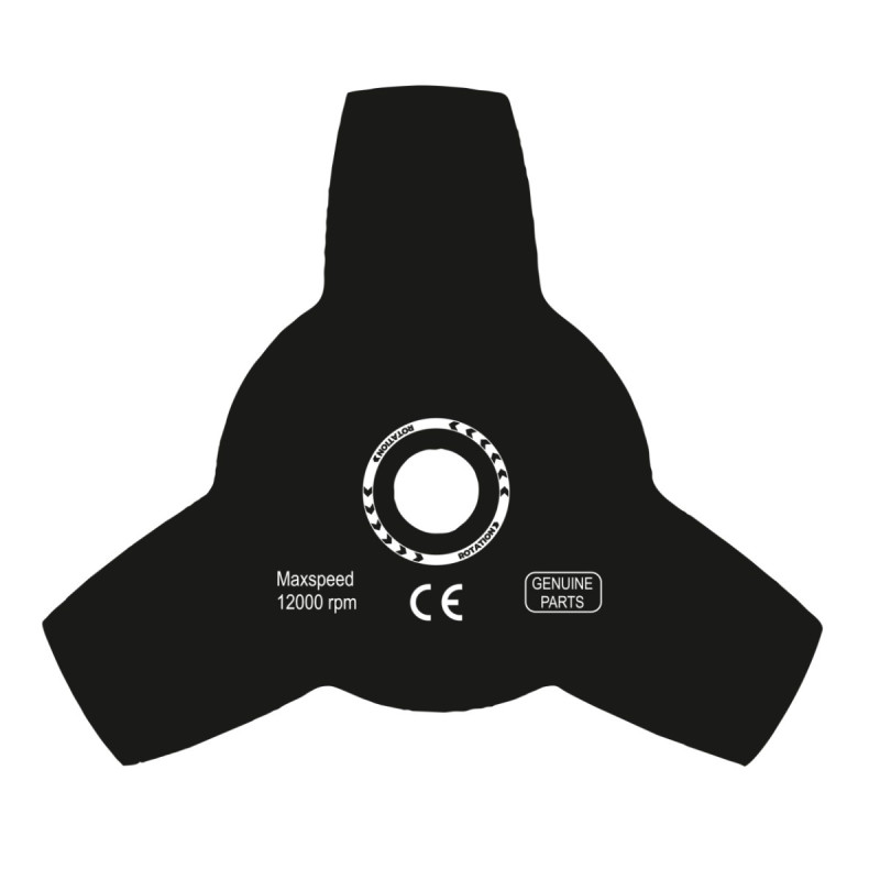 Disc motocoasa pentru tuns iarba, Ruris, otel, cu 3 lame, D 250 mm