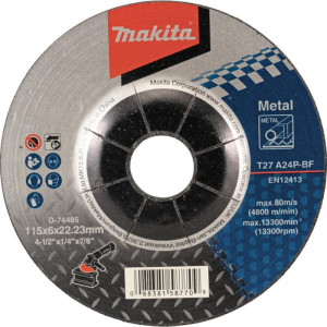 Disc polizare metale, Makita A24P, 115 x 22.23 x 6 mm