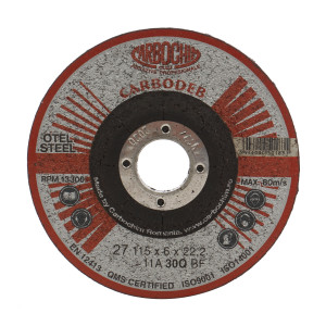Disc polizare otel, Carbochim 11ABACH27E, 115 x 22.2 x 6 mm