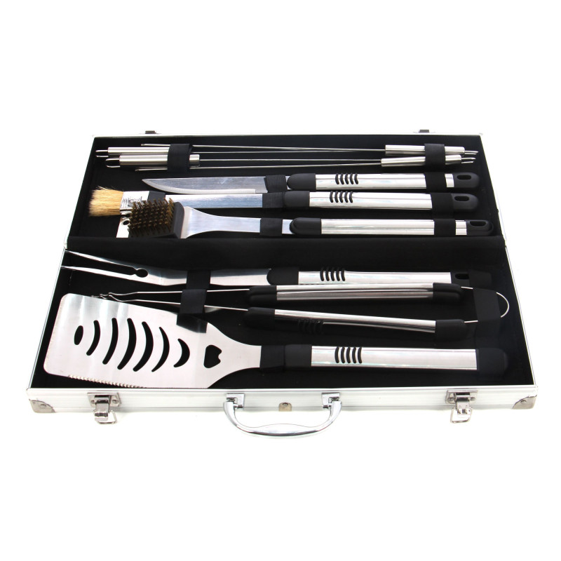Accesorii pentru gratar Grunman Premium KY109, otel inoxidabil, 38 cm, set 10 buc Accesorii pentru gratar Grunman Premium KY109, otel inoxidabil, 38 cm, set 10 buc