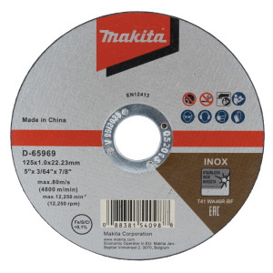 Disc taiere inox, Makita WA36R, 125 x 22.23 x 1 mm