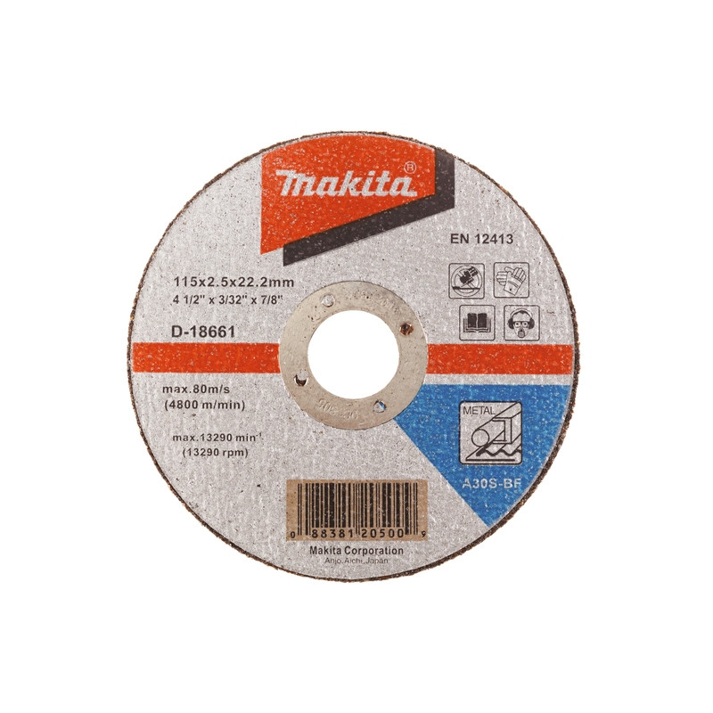 Disc taiere metale, Makita A30S, 115 x 22.23 x 2.5 mm