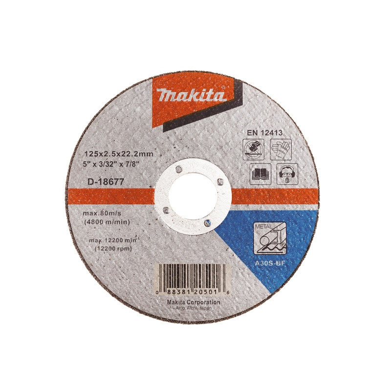 Disc taiere metale, Makita A30S, 125 x 22.23 x 2.5 mm