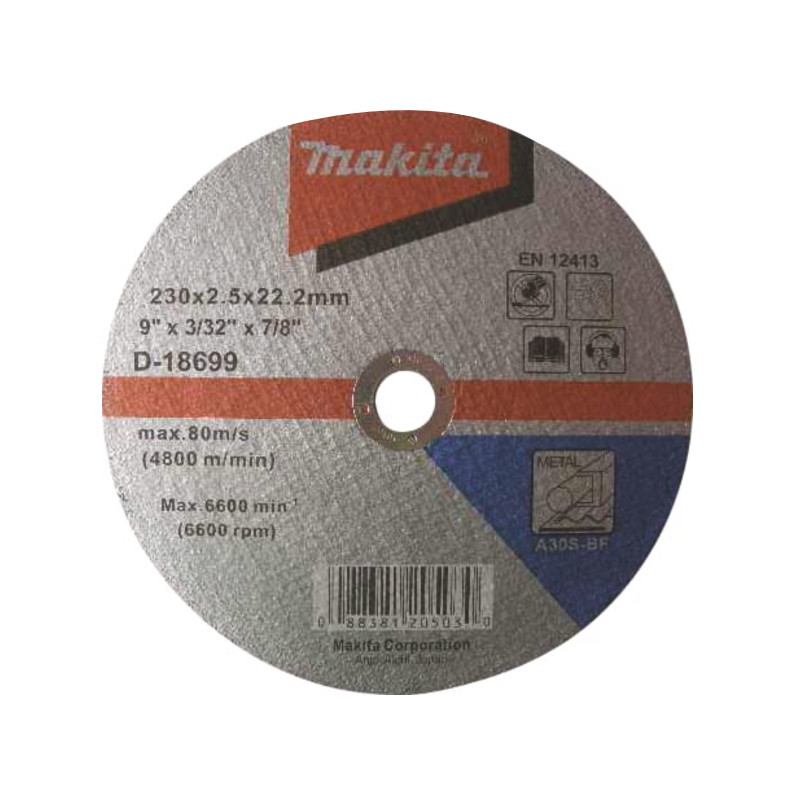 Disc taiere metale, Makita A30S, 230 x 22.23 x 2.5 mm