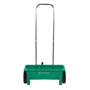Dispozitiv imprastiere seminte si ingrasamant, Grunman T1, plastic + aluminiu, verde, latime 45 cm, capacitate 12 L