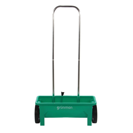 Dispozitiv imprastiere seminte si ingrasamant, Grunman T1, plastic + aluminiu, verde, latime 45 cm, capacitate 12 L