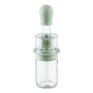 Distribuitor ulei AAB068, cu pensula, plastic + silicon, transparent, 180 ml
