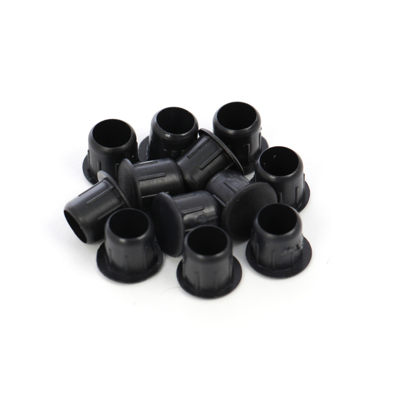Dop plastic, pentru mascare picioare masa, 10 mm, negru, set 12 bucati