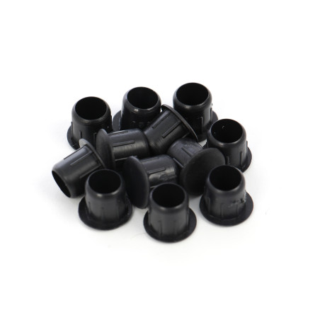 Dop plastic, pentru mascare picioare masa, 10 mm, negru, set 12 bucati