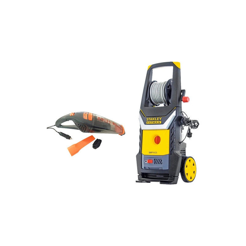 Aparat de spalat cu presiune, Stanley Fatmax SFXPW20E, 2000 W + aspirator auto DAVC150