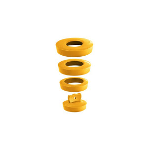 Dop universal 4 in 1, D36-D58 39224201, pentru lavoar, portocaliu, D 58 - 36 mm