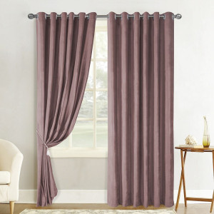 Draperie Atria, Velvet Amelie 5018-15, catifea, roz pudra, semiopac, H 280 cm