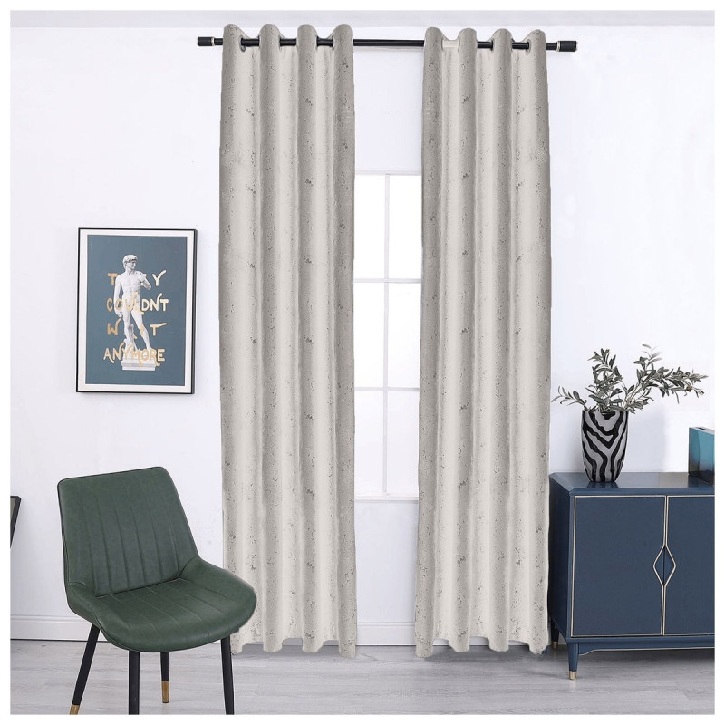 Draperie Atria, Velvet Glamour, catifea, ivoriu, semiopac, H 280 cm