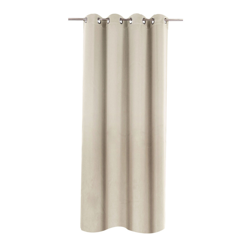 Draperie Caressa, DS13-07, poliester, crem, semiopac, 140 x 245 cm