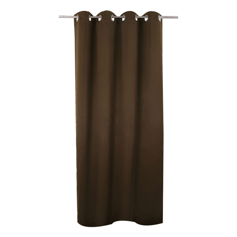 Draperie Caressa, DS13-17, poliester, maro, semiopac, 140 x 245 cm