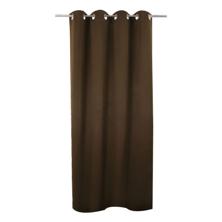 Draperie Caressa, DS13-17, poliester, maro, semiopac, 140 x 245 cm